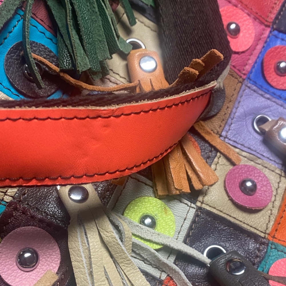 Genuine, leather Patchwork Tote Bag - image 11